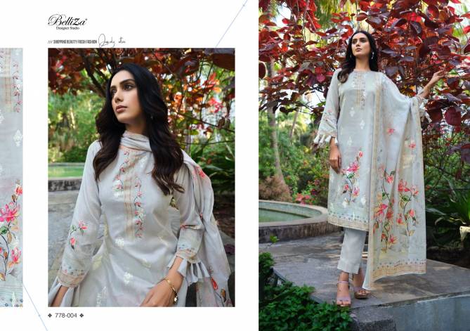 Senora By Belliza 001-008 Printed Cotton Dress Material Catalog